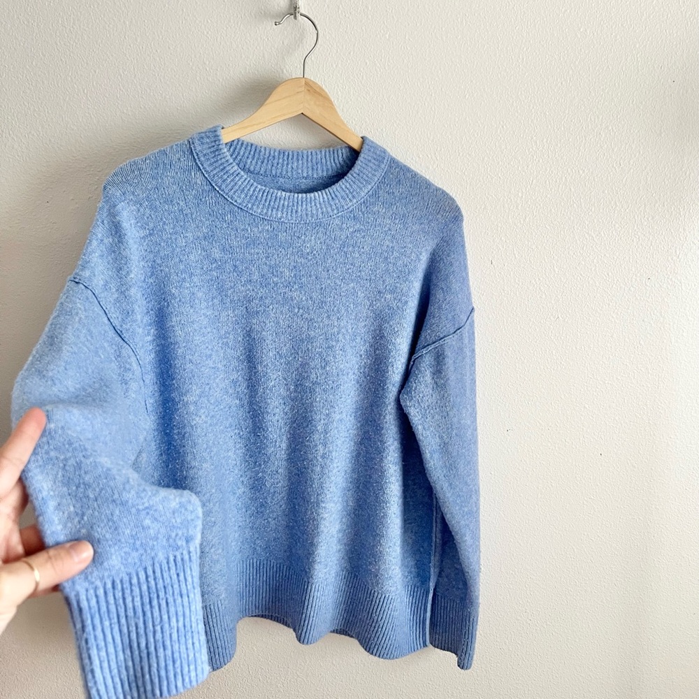 Aerie Light Blue Crew Neck Sweater
